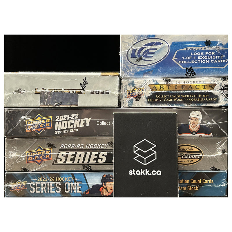 Break #918 : 6 Boxes Hockey Mixer "Leucan #1" + 1 STAKK HOLIDAY GOLD PACK - Team Random