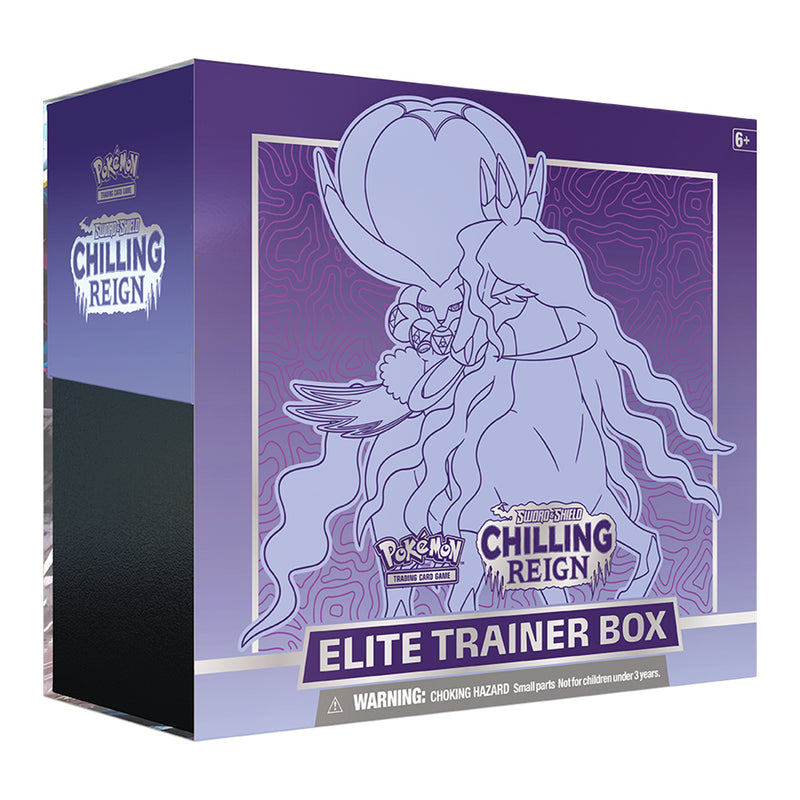 Pokémon Sword & Shield 6 Chilling Reign Shadow Rider Calyrex VMax Elite Trainer Box